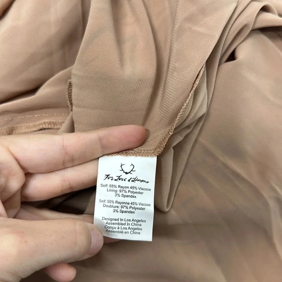 For Love And Lemons Ayla Mini Dress Lace Up V-Neck Floral Pink Black Size Large - Picture 11 of 12